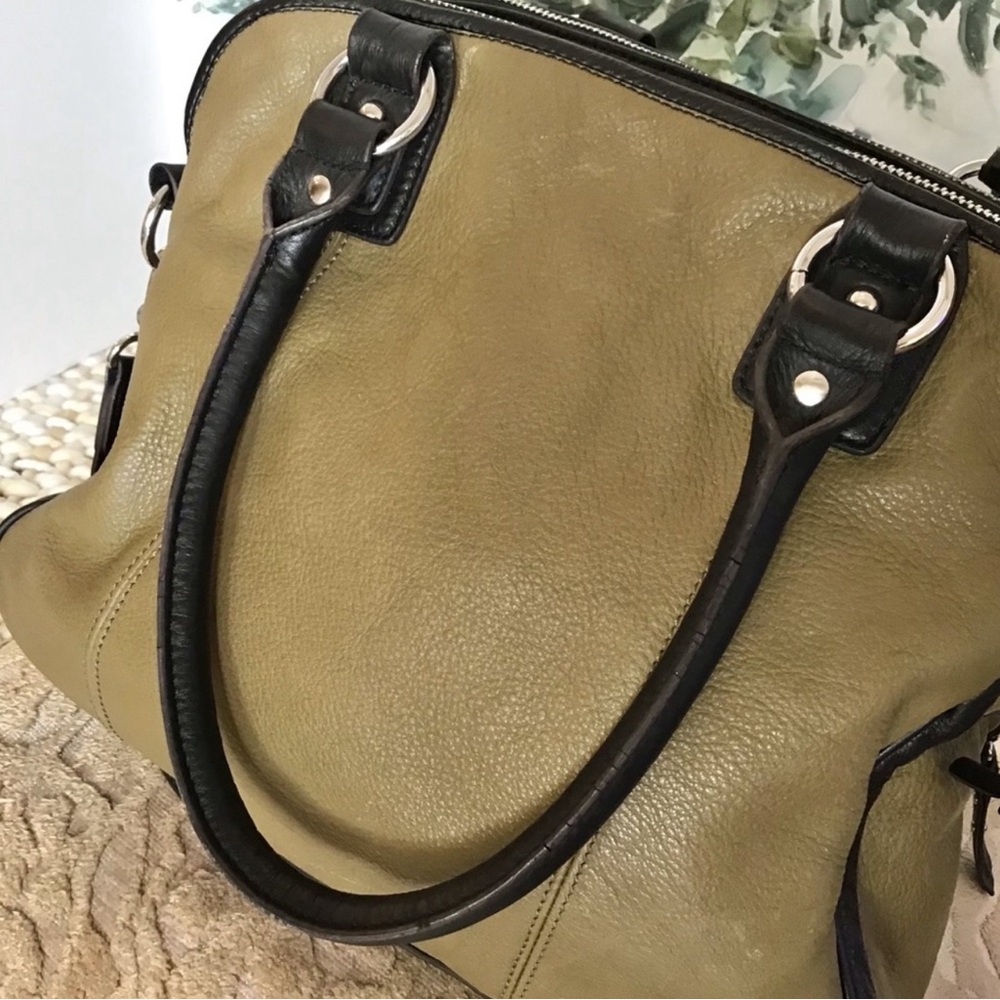 Aimee Kestenberg Green and Black Leopard Satchel - Picture 10 of 11